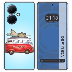 Funda Silicona para Vivo V29 Lite 5G diseño Furgoneta Dibujos
