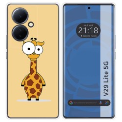 Funda Silicona para Vivo V29 Lite 5G diseño Jirafa Dibujos