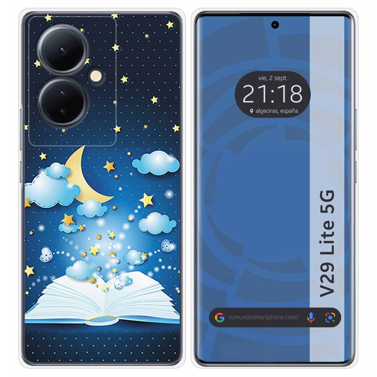 Funda Silicona para Vivo V29 Lite 5G diseño Libro Cuentos Dibujos