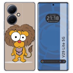 Funda Silicona para Vivo V29 Lite 5G diseño Leon Dibujos