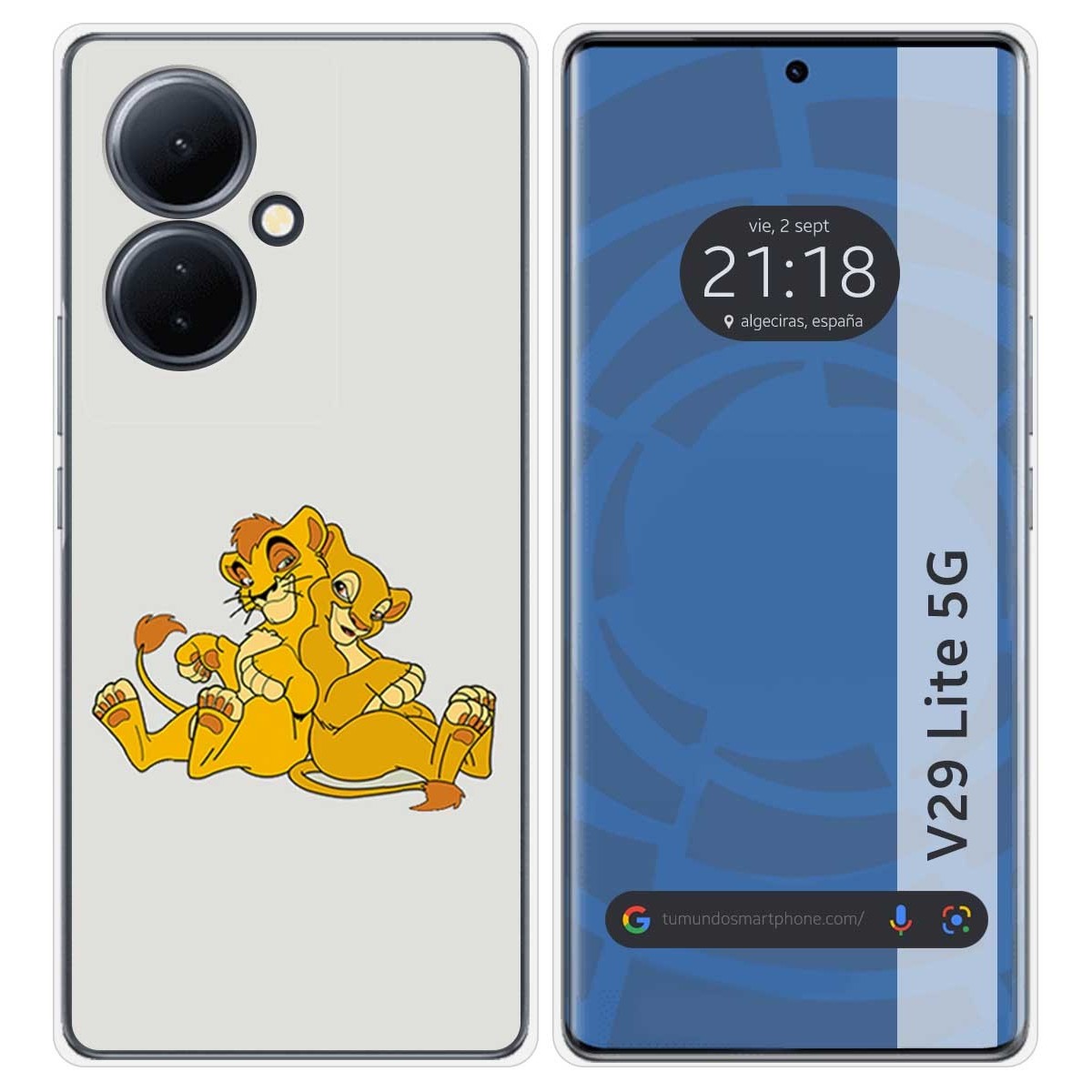 Funda Silicona para Vivo V29 Lite 5G diseño Leones Dibujos