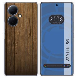 Funda Silicona para Vivo V29 Lite 5G diseño Madera Dibujos