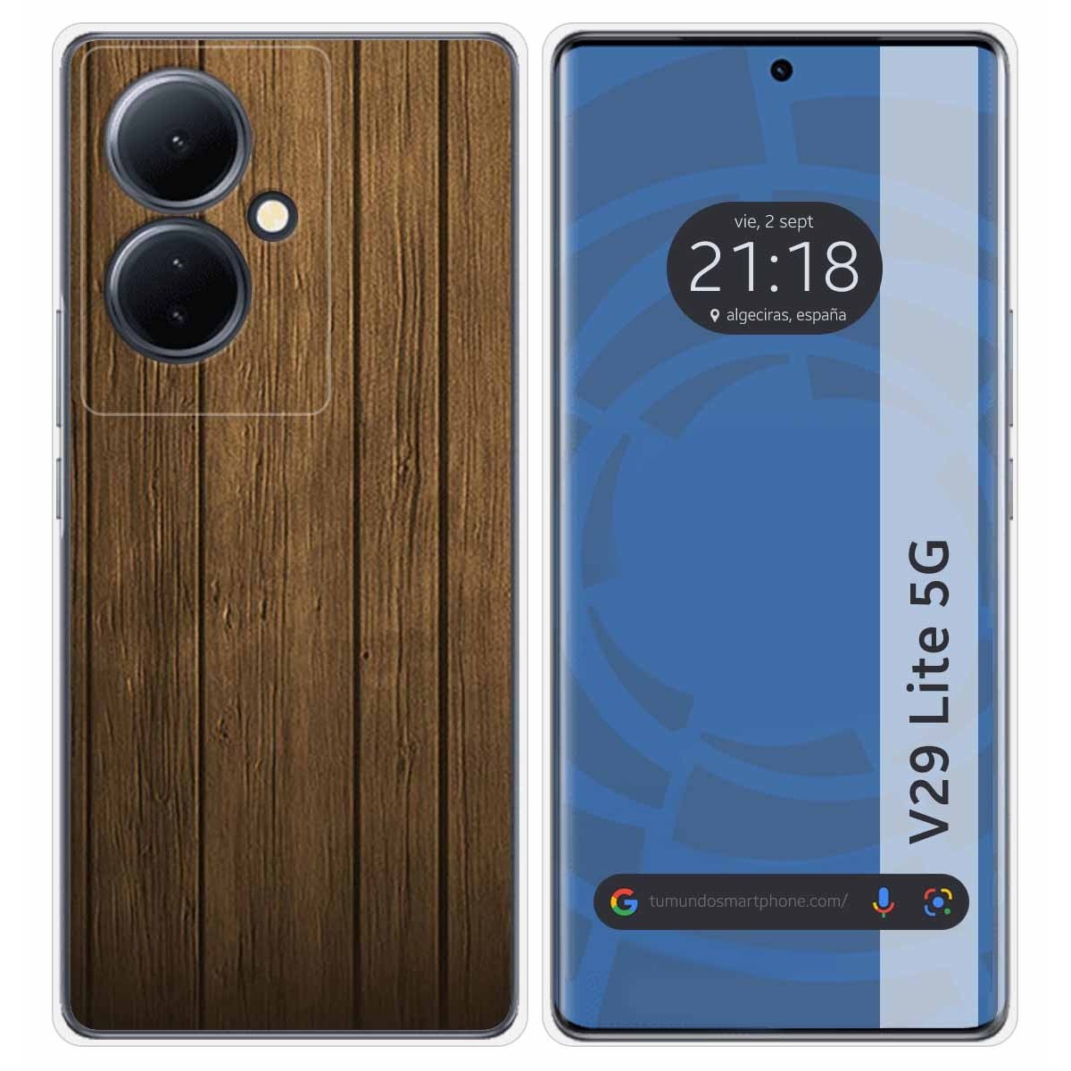 Funda Silicona para Vivo V29 Lite 5G diseño Madera Dibujos