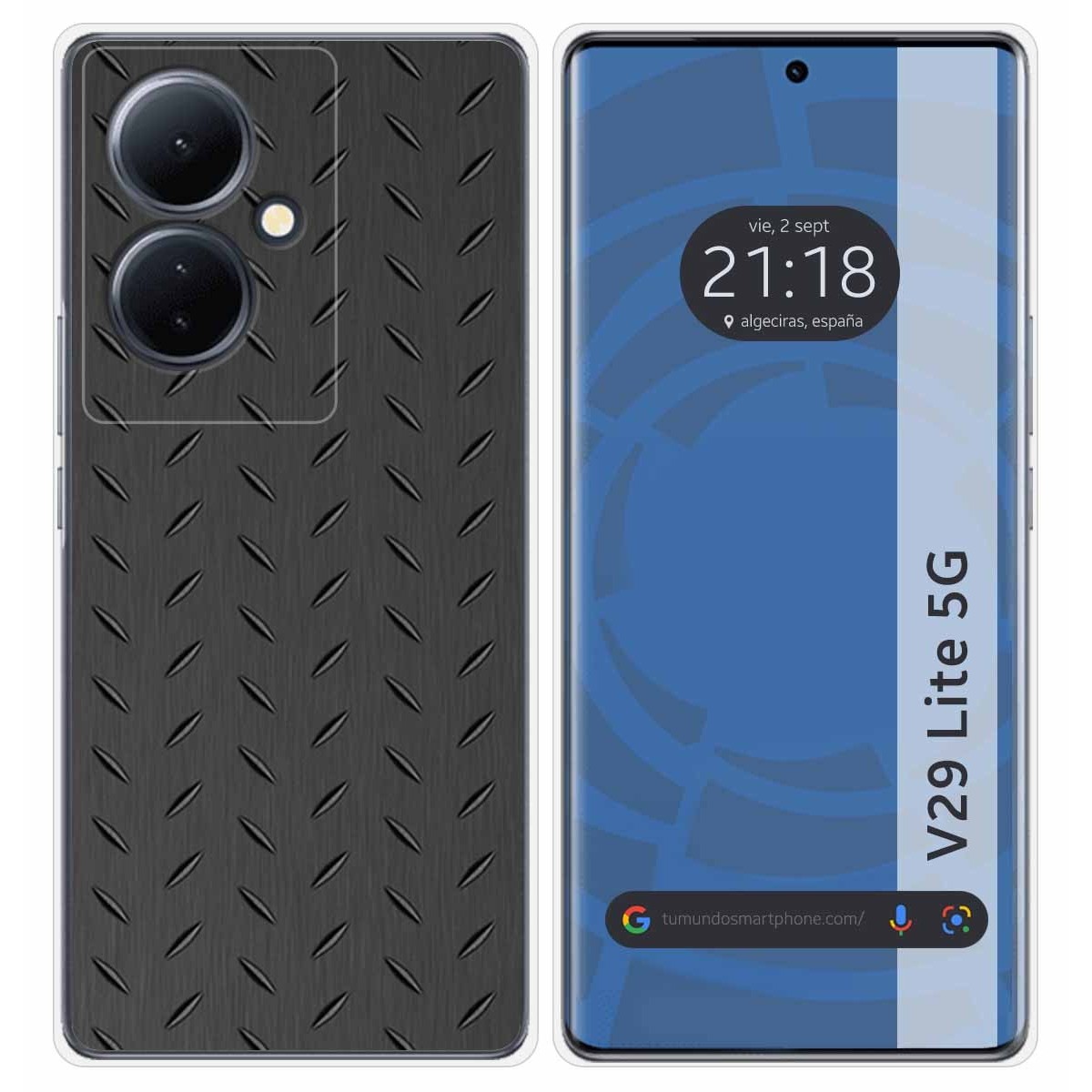 Funda Silicona para Vivo V29 Lite 5G diseño Metal Dibujos