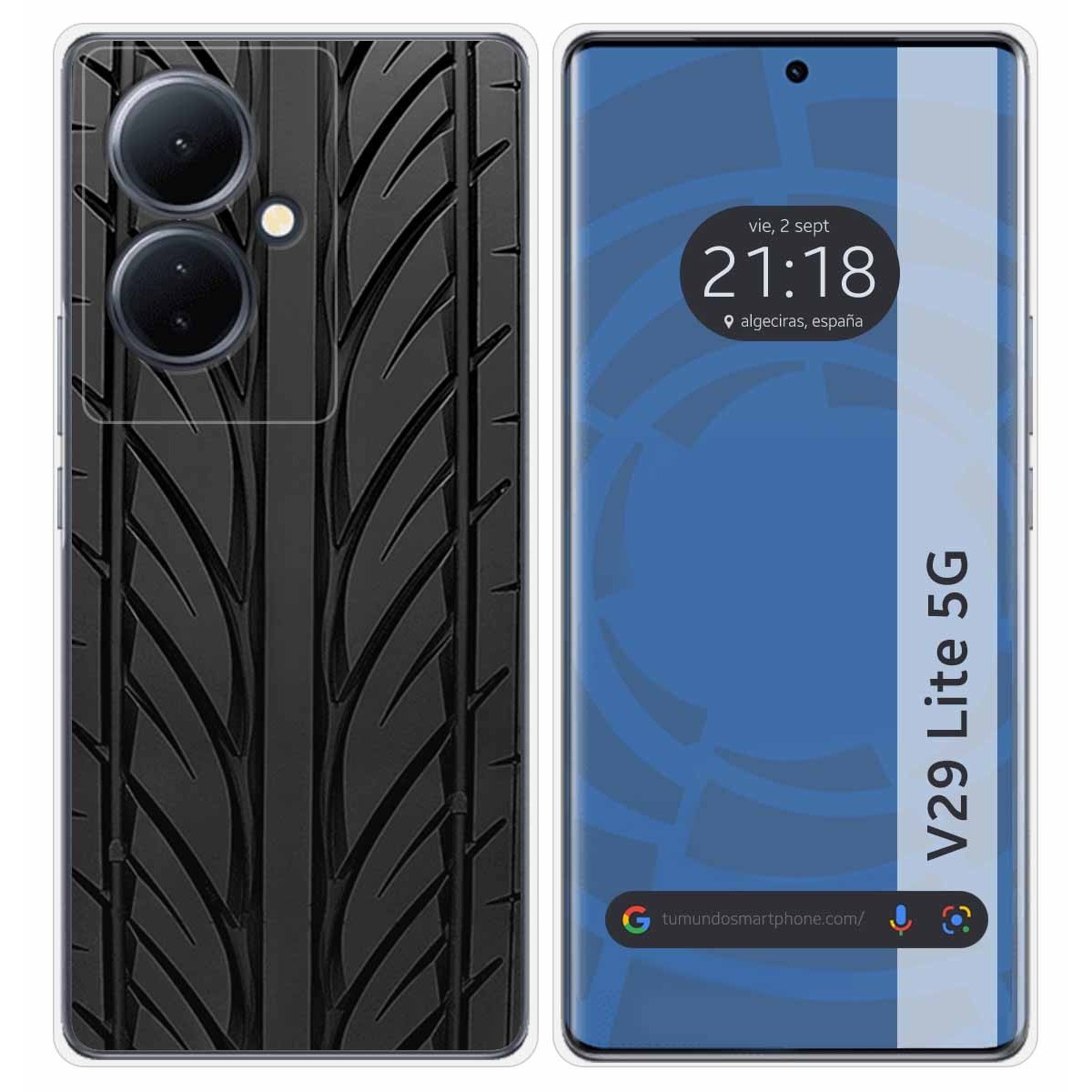 Funda Silicona para Vivo V29 Lite 5G diseño Neumatico Dibujos