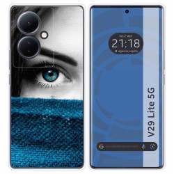Funda Silicona para Vivo V29 Lite 5G diseño Ojo Dibujos