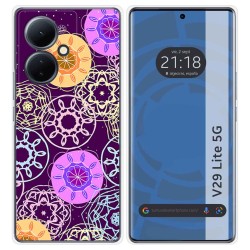 Funda Silicona para Vivo V29 Lite 5G diseño Radial Dibujos