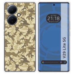 Funda Silicona para Vivo V29 Lite 5G diseño Sand Camuflaje Dibujos