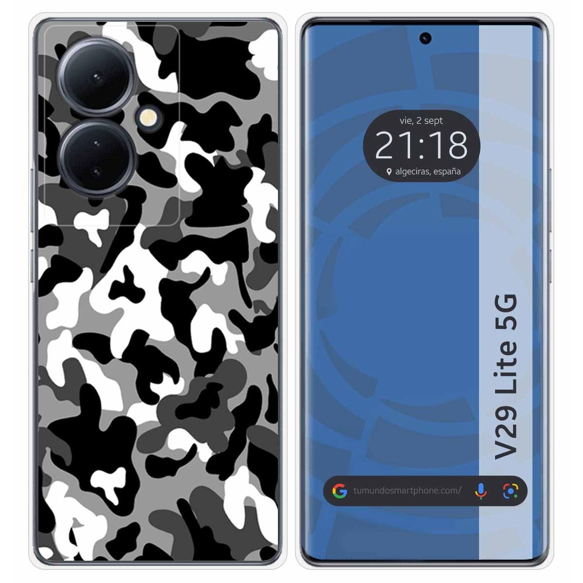 Funda Silicona para Vivo V29 Lite 5G diseño Snow Camuflaje Dibujos