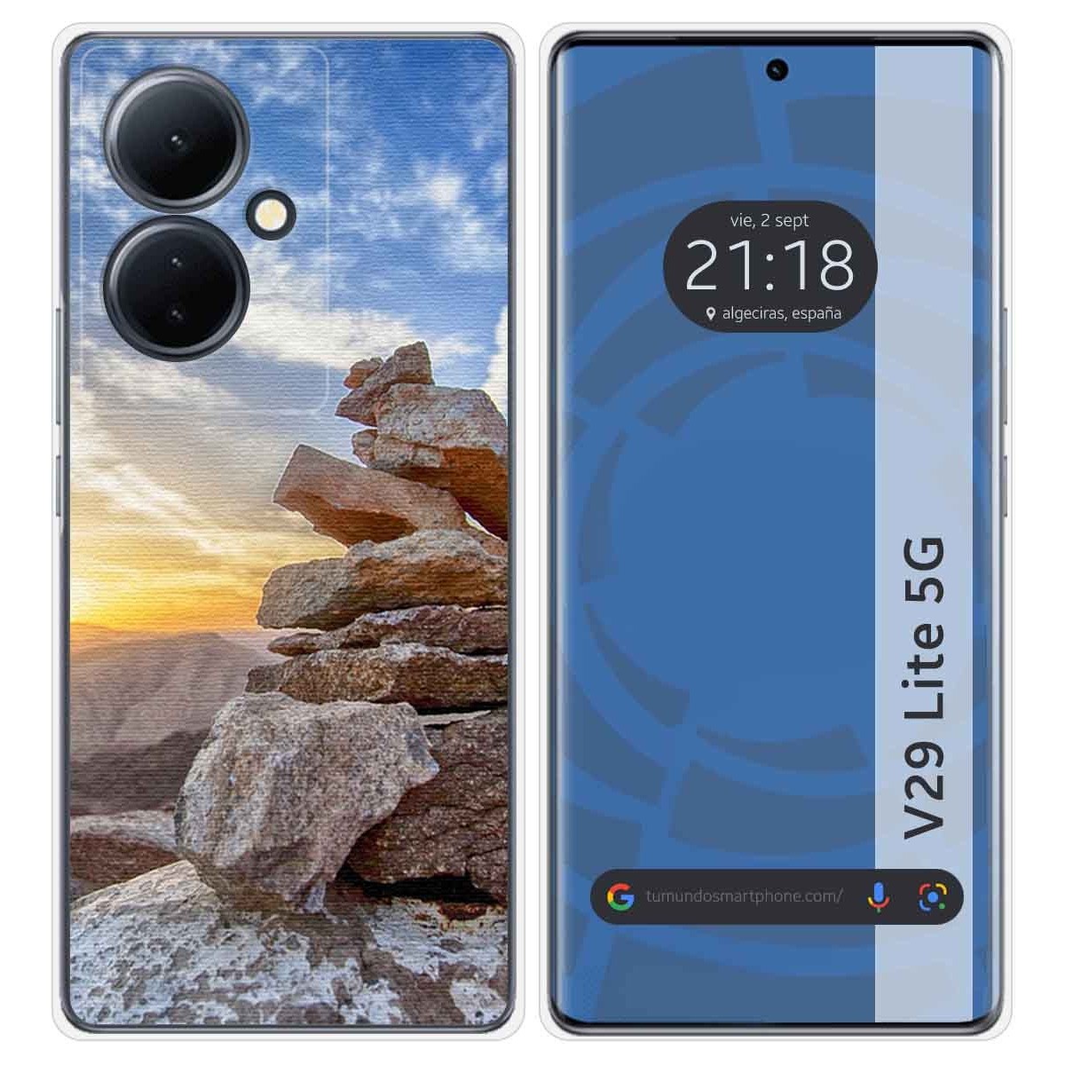 Funda Silicona para Vivo V29 Lite 5G diseño Sunset Dibujos