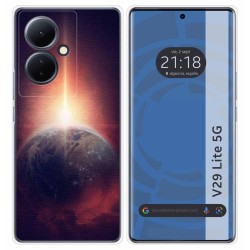 Funda Silicona para Vivo V29 Lite 5G diseño Tierra Dibujos