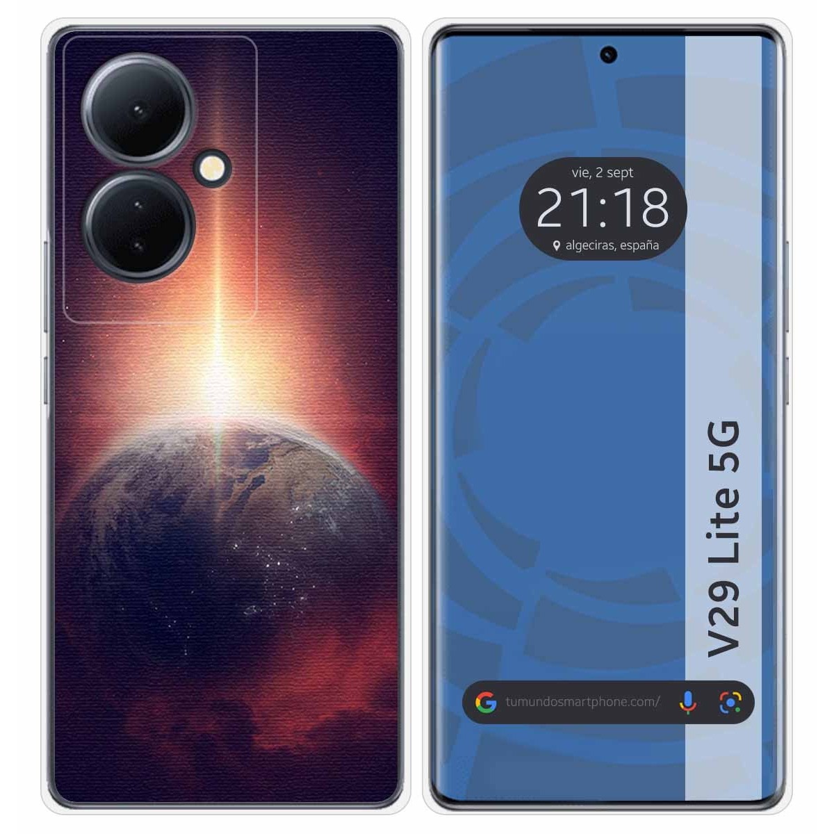 Funda Silicona para Vivo V29 Lite 5G diseño Tierra Dibujos