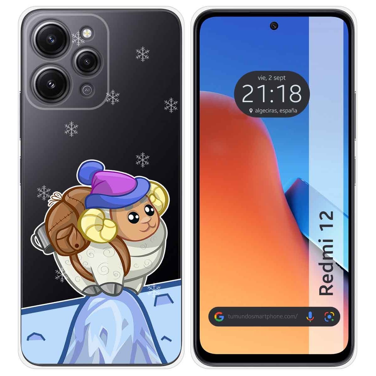 Funda Silicona Transparente compatible con Xiaomi Redmi 12 diseño Cabra Dibujos