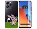 Funda Silicona Transparente compatible con Xiaomi Redmi 12 diseño Conejo Dibujos