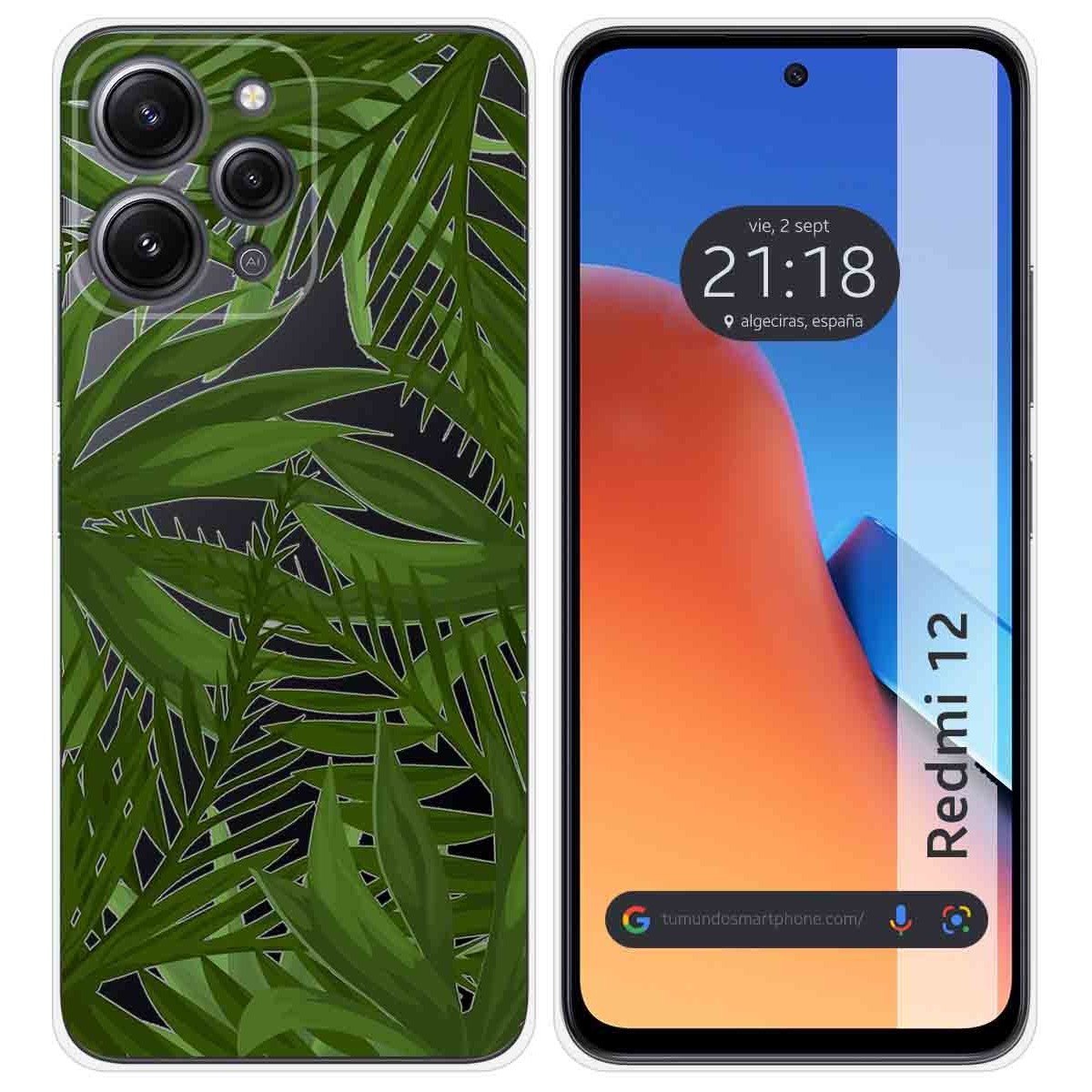 Funda Silicona Transparente compatible con Xiaomi Redmi 12 diseño Jungla Dibujos