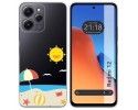 Funda Silicona Transparente compatible con Xiaomi Redmi 12 diseño Playa Dibujos