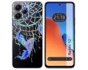 Funda Silicona Transparente compatible con Xiaomi Redmi 12 diseño Plumas Dibujos