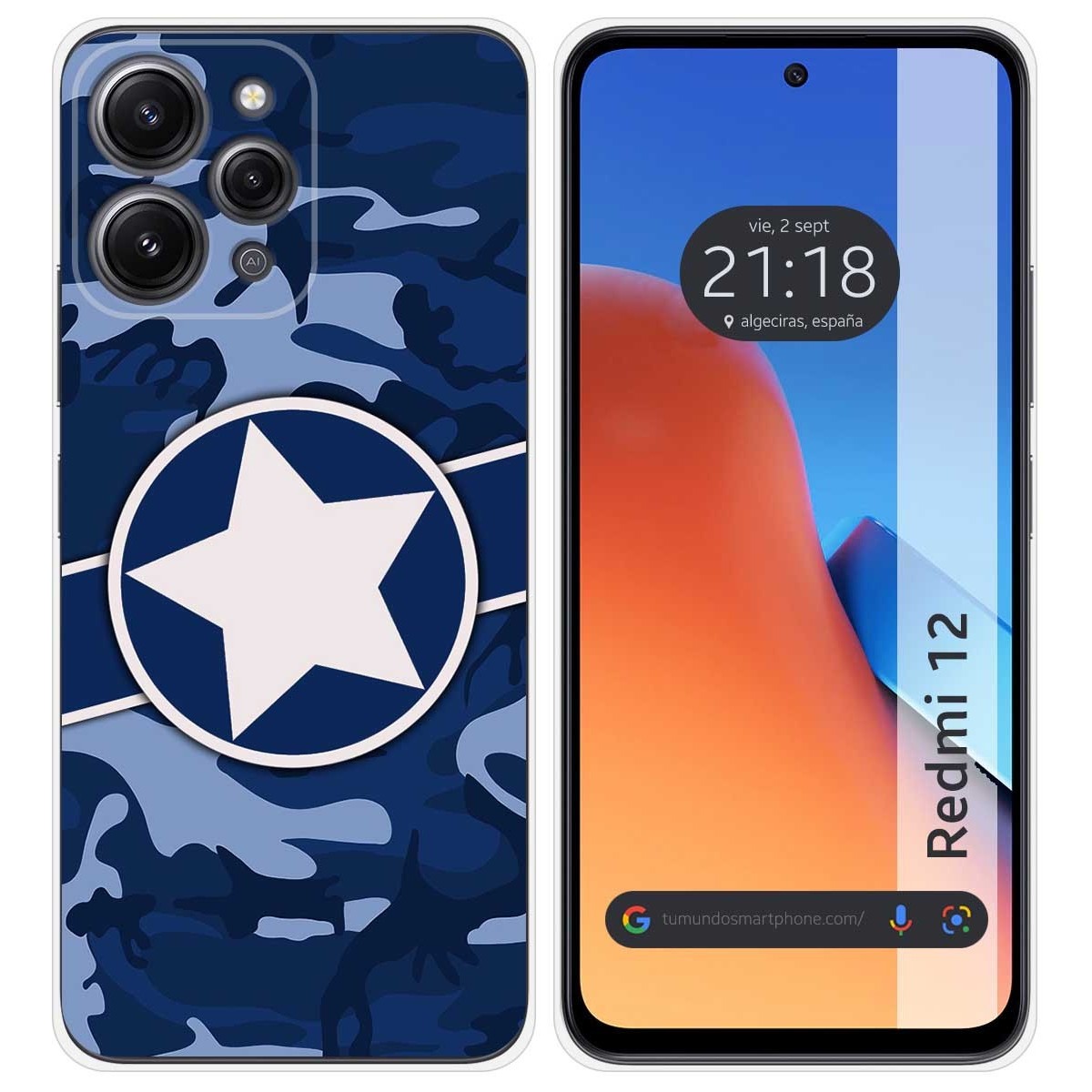 Funda Silicona compatible con Xiaomi Redmi 12 diseño Camuflaje 03 Dibujos