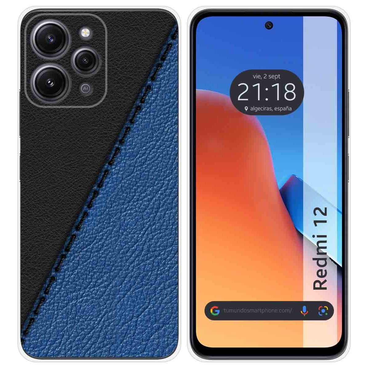 Funda Silicona compatible con Xiaomi Redmi 12 diseño Cuero 02 Dibujos