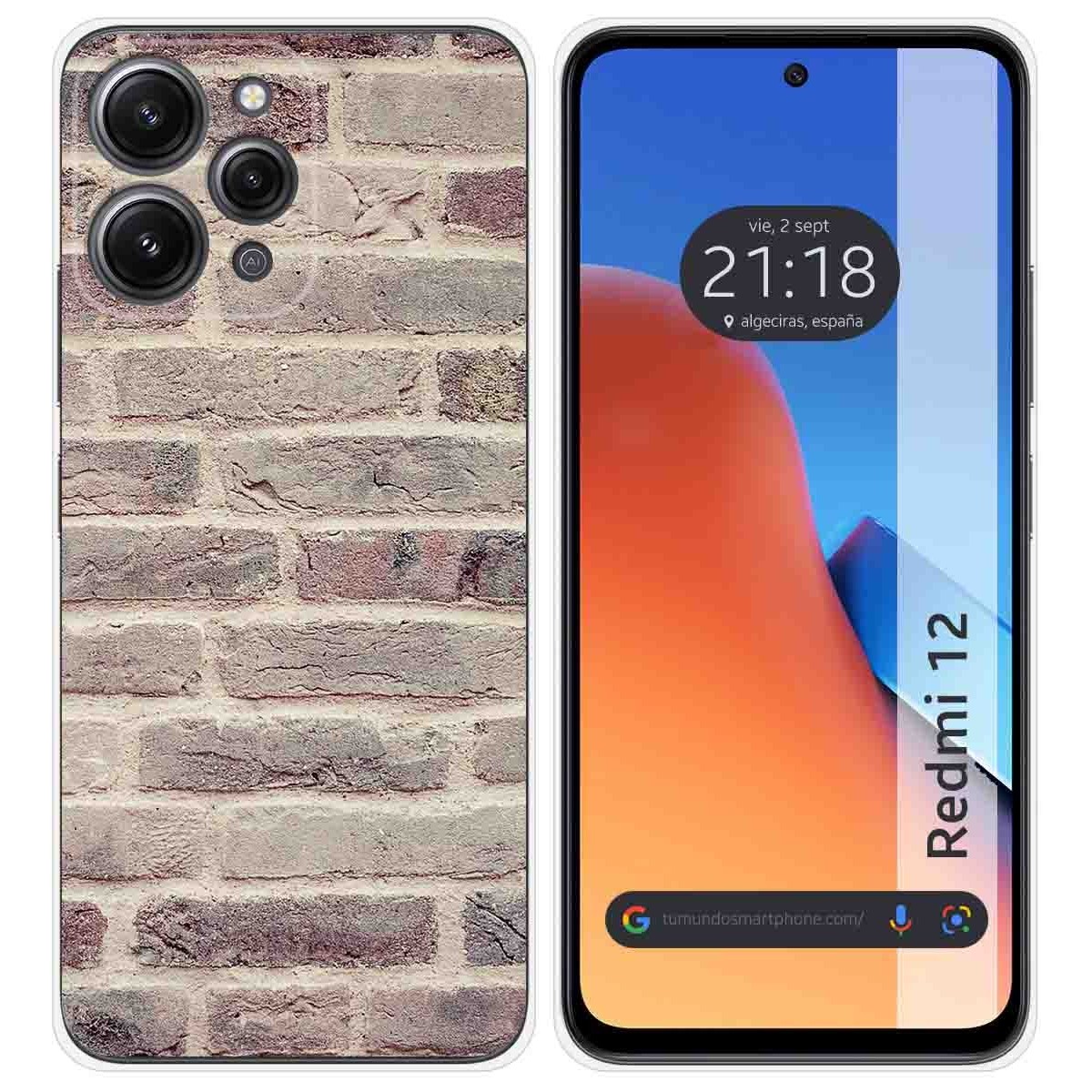 Funda Silicona compatible con Xiaomi Redmi 12 diseño Ladrillo 01 Dibujos