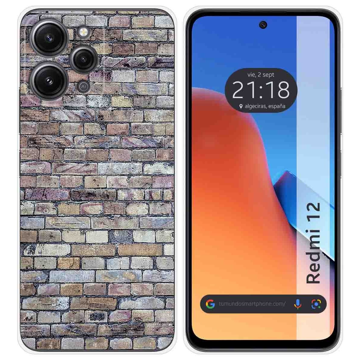 Funda Silicona compatible con Xiaomi Redmi 12 diseño Ladrillo 02 Dibujos