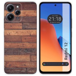 Funda Silicona compatible con Xiaomi Redmi 12 diseño Madera 03 Dibujos