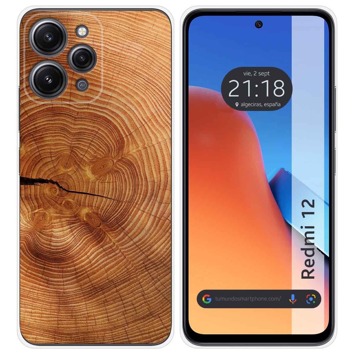 Funda Silicona compatible con Xiaomi Redmi 12 diseño Madera 04 Dibujos