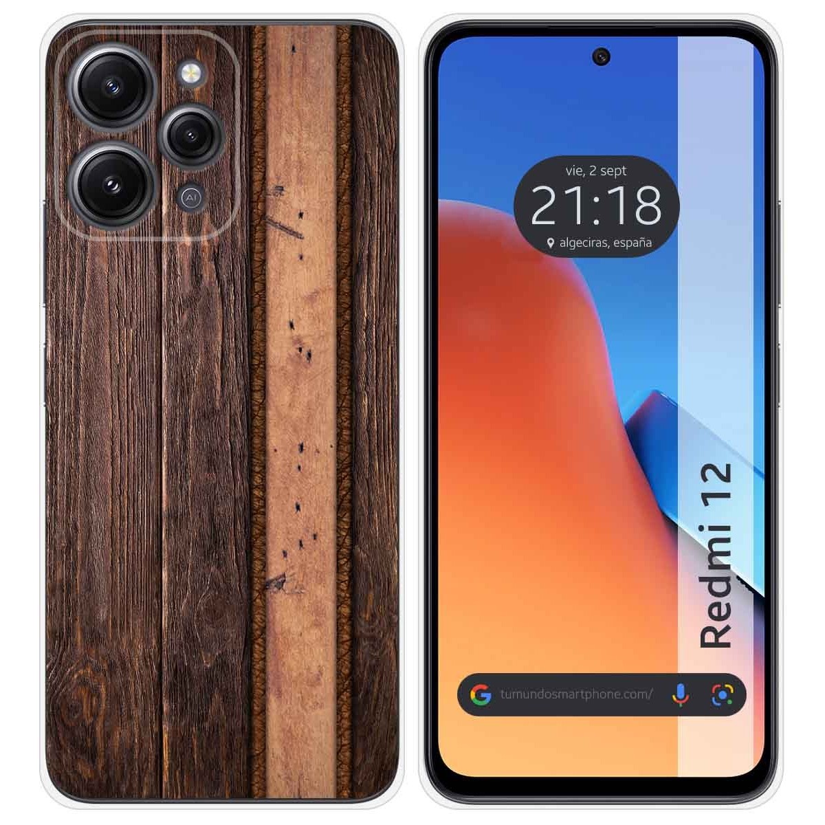 Funda Silicona compatible con Xiaomi Redmi 12 diseño Madera 05 Dibujos