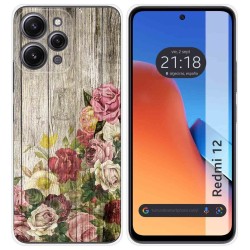 Funda Silicona compatible con Xiaomi Redmi 12 diseño Madera 08 Dibujos