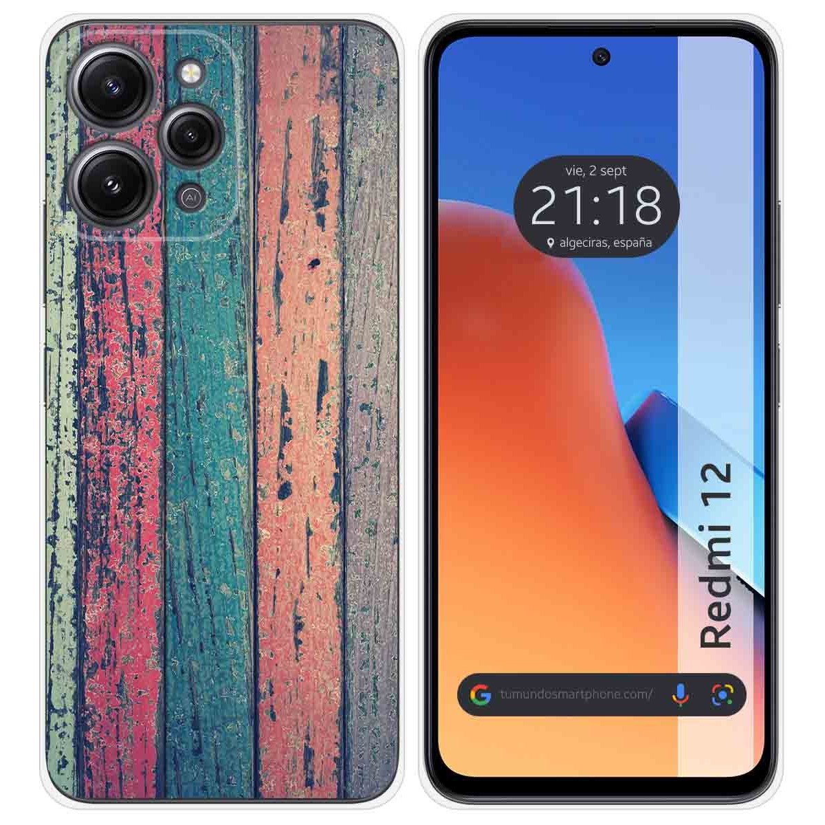 Funda Silicona compatible con Xiaomi Redmi 12 diseño Madera 10 Dibujos