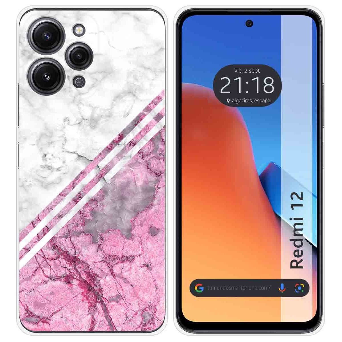 Funda Silicona compatible con Xiaomi Redmi 12 diseño Mármol 03 Dibujos