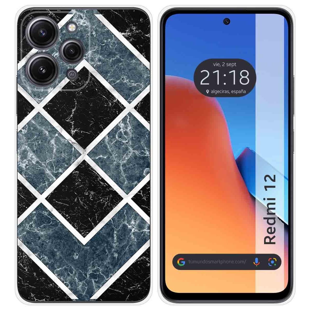 Funda Silicona compatible con Xiaomi Redmi 12 diseño Mármol 06 Dibujos