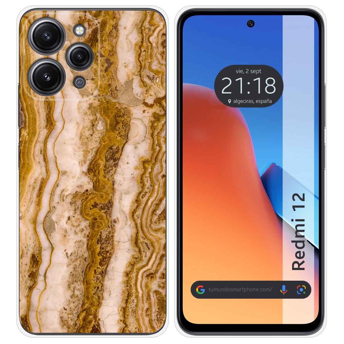 Funda Silicona compatible con Xiaomi Redmi 12 diseño Mármol 10 Dibujos