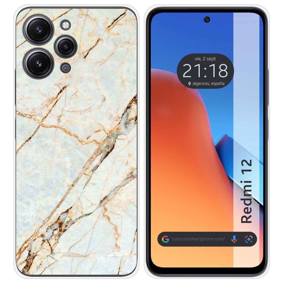 Funda Silicona compatible con Xiaomi Redmi 12 diseño Mármol 13 Dibujos