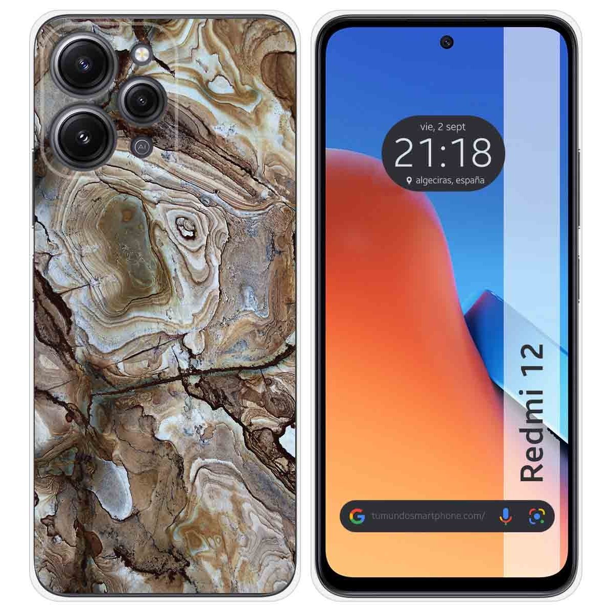 Funda Silicona compatible con Xiaomi Redmi 12 diseño Mármol 14 Dibujos