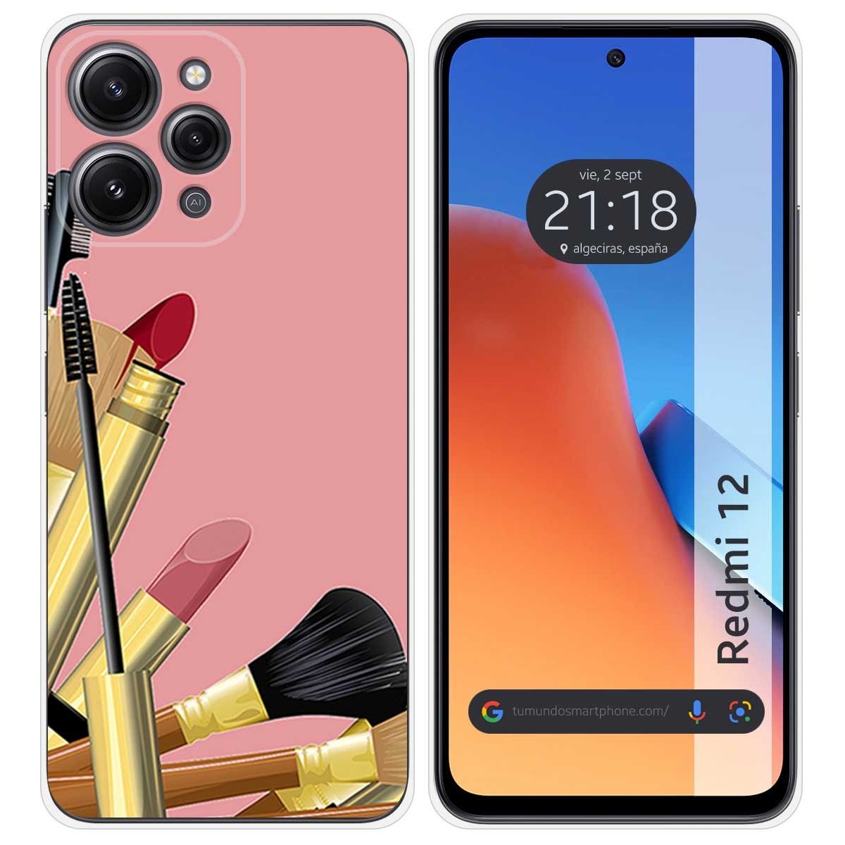 Funda Silicona compatible con Xiaomi Redmi 12 diseño Brochas Dibujos