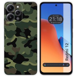 Funda Silicona compatible con Xiaomi Redmi 12 diseño Camuflaje Dibujos