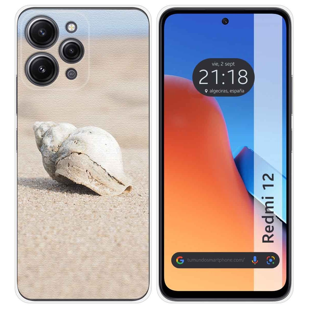 Funda Silicona compatible con Xiaomi Redmi 12 diseño Concha Dibujos