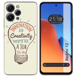 Funda Silicona compatible con Xiaomi Redmi 12 diseño Creativity Dibujos