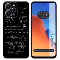Funda Silicona compatible con Xiaomi Redmi 12 diseño Formulas Dibujos