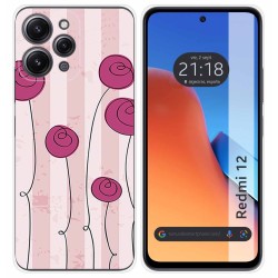 Funda Silicona compatible con Xiaomi Redmi 12 diseño Flores Vintage Dibujos