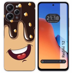 Funda Silicona compatible con Xiaomi Redmi 12 diseño Helado Chocolate Dibujos