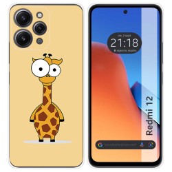 Funda Silicona compatible con Xiaomi Redmi 12 diseño Jirafa Dibujos