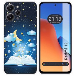 Funda Silicona compatible con Xiaomi Redmi 12 diseño Libro Cuentos Dibujos
