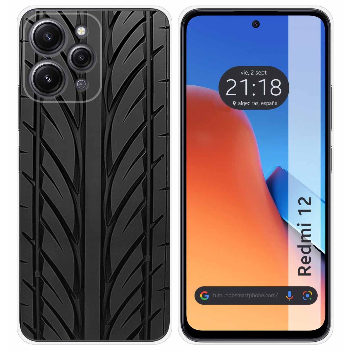 Funda Silicona compatible con Xiaomi Redmi 12 diseño Neumatico Dibujos