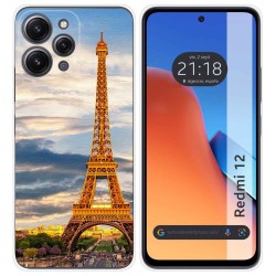 Funda Silicona compatible con Xiaomi Redmi 12 diseño Paris Dibujos