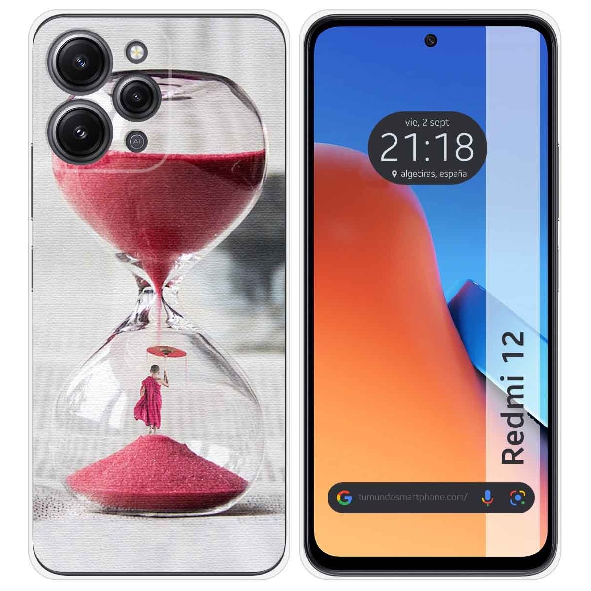 Funda Silicona compatible con Xiaomi Redmi 12 diseño Reloj Dibujos