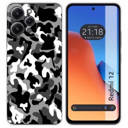 Funda Silicona compatible con Xiaomi Redmi 12 diseño Snow Camuflaje Dibujos