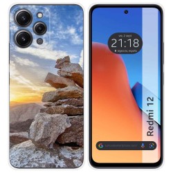 Funda Silicona compatible con Xiaomi Redmi 12 diseño Sunset Dibujos