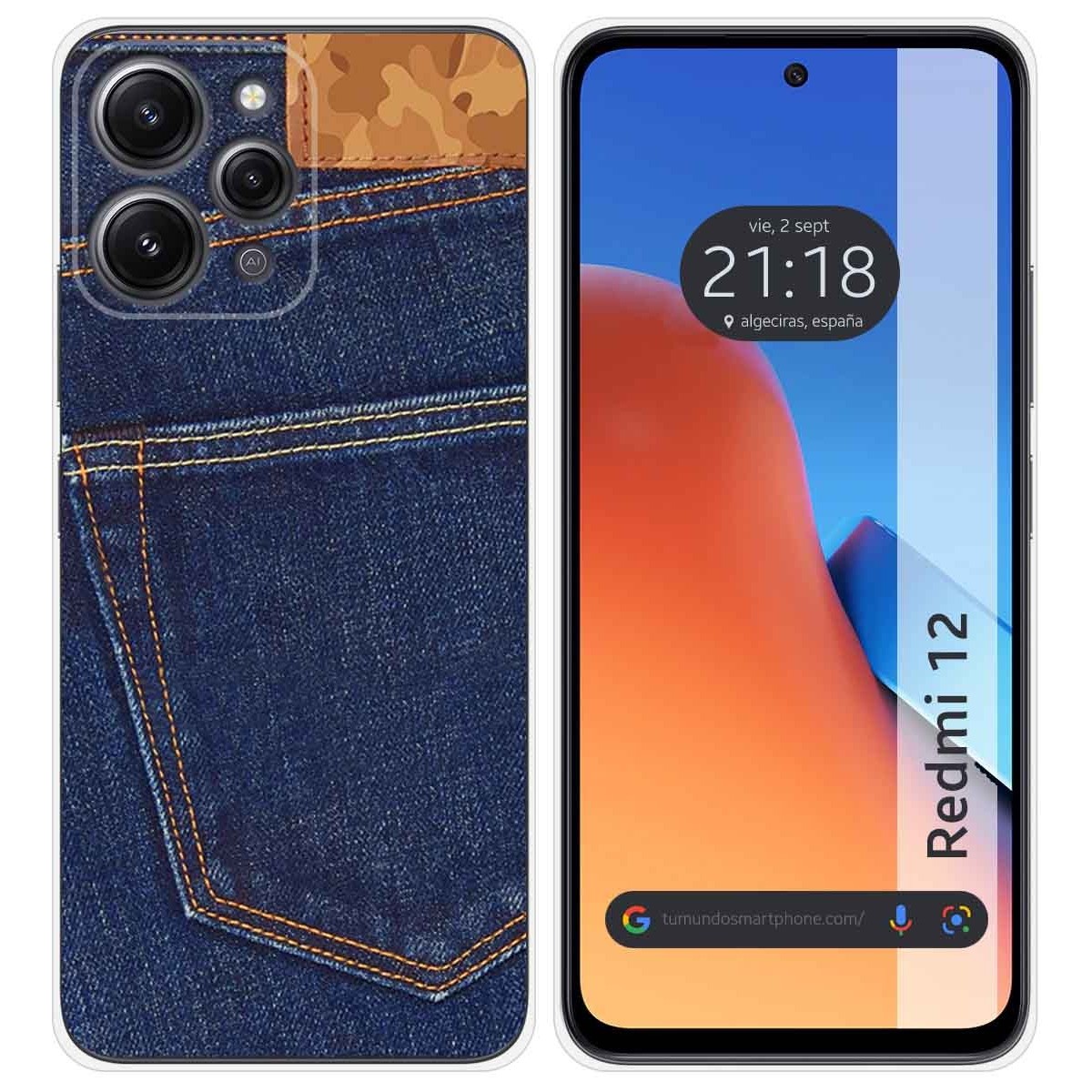 Funda Silicona compatible con Xiaomi Redmi 12 diseño Vaquero Dibujos